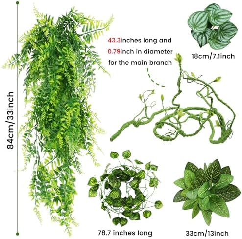Dekoracje Terrarium Pnącza Liście Schronienie