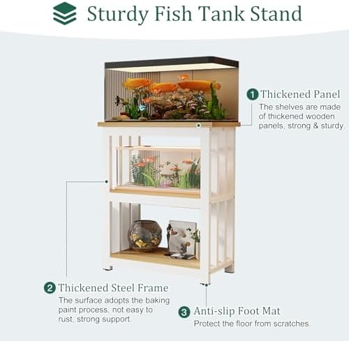 Regał Trzypoziomowy Akwaria Terrarium Kwiaty