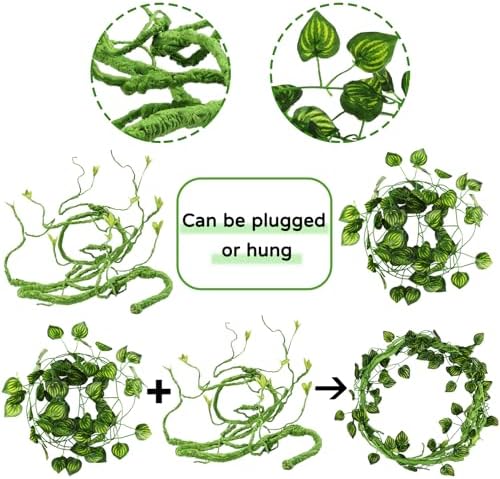 Dekoracje Terrarium Pnącza Liście Schronienie