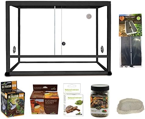 Terrarium Aluminiowe Żółwie Lądowe Czarne