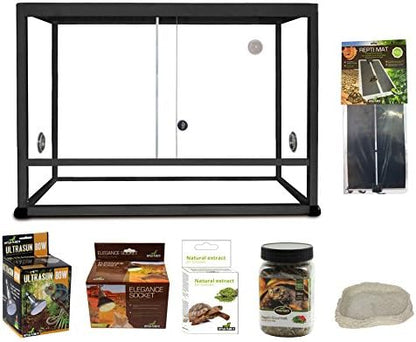 Terrarium Aluminiowe Żółwie Lądowe Czarne