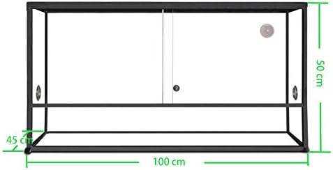 Terrarium Aluminiowe Żółwie Lądowe Czarne