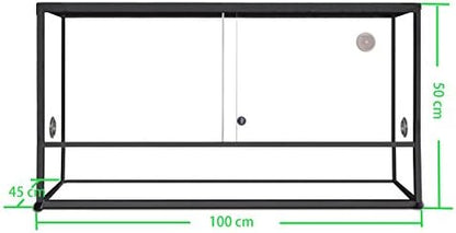 Terrarium Aluminiowe Żółwie Lądowe Czarne