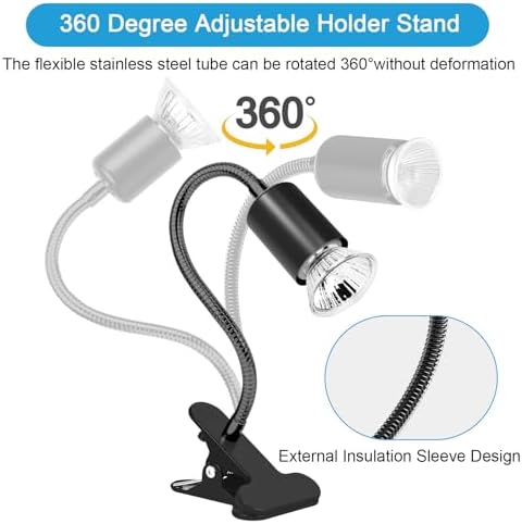 Lampa Żółwie Dwie Żarówki Timer Zacisk