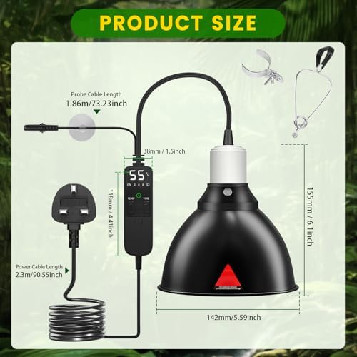 Lampa Wygrzewająca Żółwie Timer 300W E27