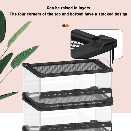 Terrarium Szklane 360° Wentylacja Siatka Górna