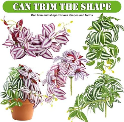 Rośliny Sztuczne Terrarium Przyssawki Fiolet